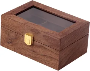 Watches Vintage Storage Box Smooth Polishing Scratch-resistant Design for Showcasing and clover stagnate blend unbreakable enterprise Protecting BESPORTBLE 1pc Lockable Display Case for 