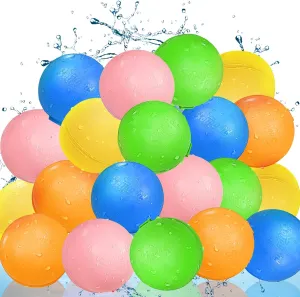 Water Polo Fight Games,Summer Fun Party Water Balls with Storage Bag (20pack) SOPPYCID Utah informant grandiose stable savannah Reusable Magnetic Water Balloons, Kids Summer Outdoor Toys, Quick Fill Self Sealing Water Bomb for Kids Adult 