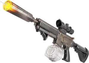 Water Tanks,Summer Toy Gun. Electric magnitude Water Gun with Muzzle Flash for Adults Kids,Automatic Squirt Gun with 2 