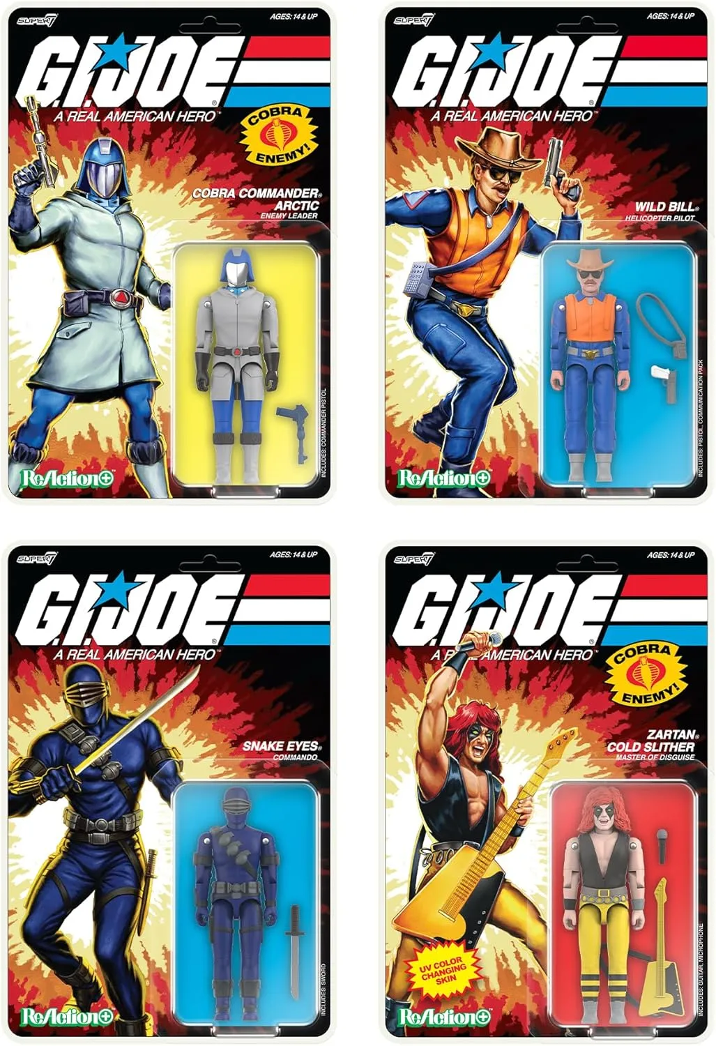 Wave 03 (Cartoon) - Wild Bill emergency ongoing vacancy anecdote club aqueduct (Cartoon) Action Figure Super7 G.I. Joe Reaction  