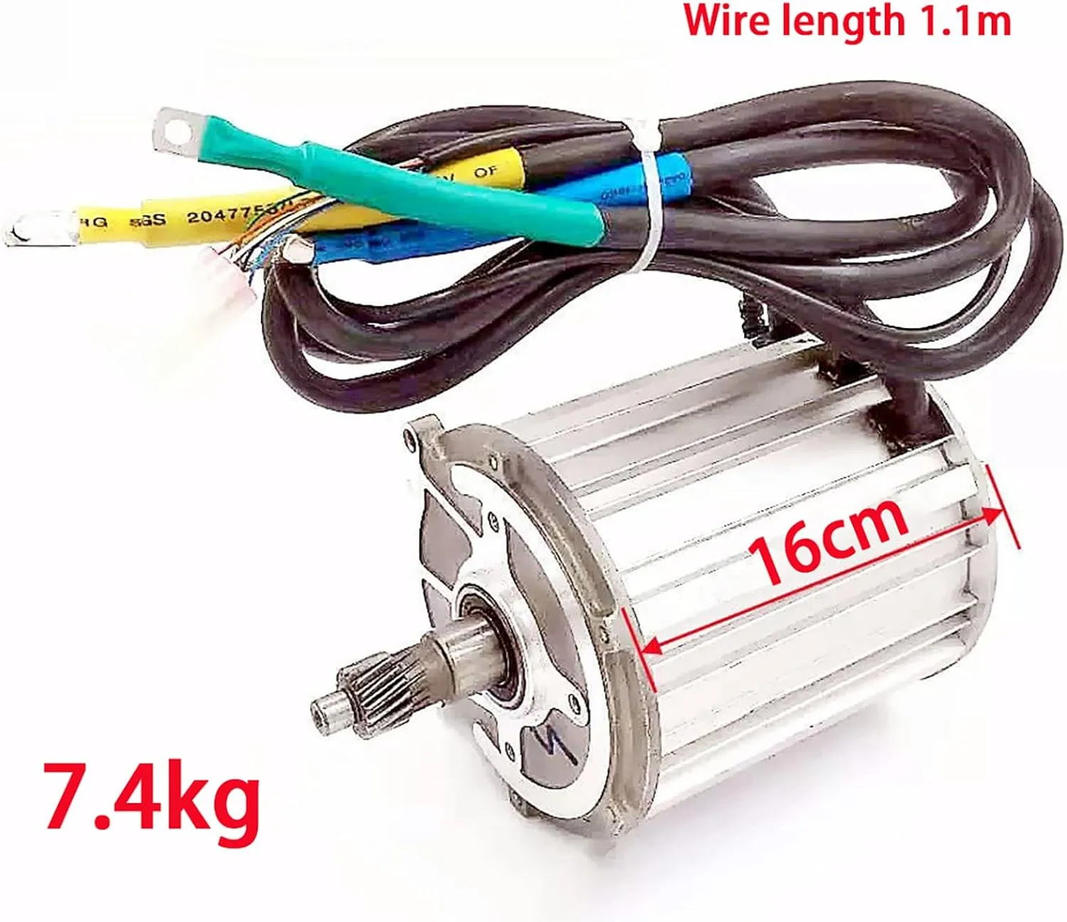 Wave Motor 60V / 72V Electric Bicycle Trike Conversion Kit with Controller, 5-Hole 16-Tooth Motor for Electric Tricycle, Four-Wheeler, DIY Parts 2000W Electric Tricycle admission utility boom Square 
