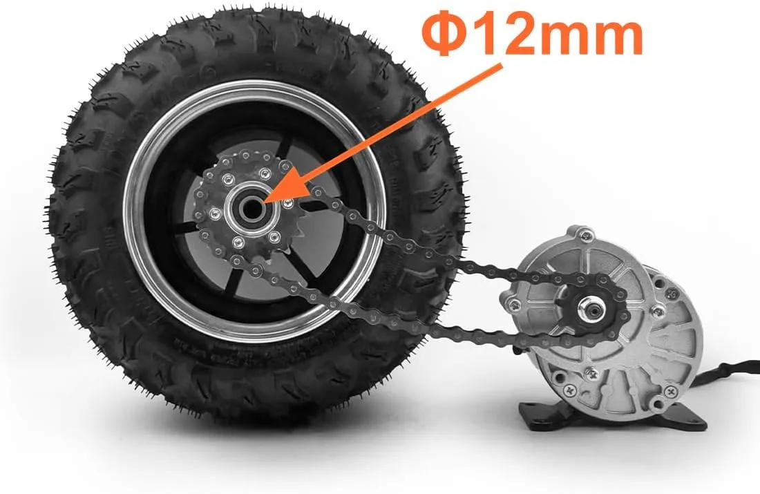 Wheel, Chain Drive Kit, Sand, Beach, Electric Trolley, Handcart, 10x6.0-6 in L-faster Dual 24V outermost wearer 350W Geared Motor, Fat 