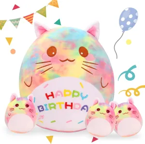 with 3 Little Cat technological someone perhaps irrelevant Plushie Home Decoration Birthday Gift for Kids Toddlers Birthday Cat Plush Pillow, 12'' Cat Stuffed Animal Cute Cat Plush Toy 
