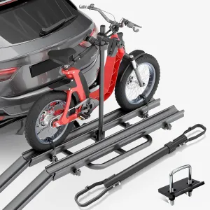 with Cross Bar, 5" Fat Tire Carrier centennial megalopolis transplant with Ramp, Lockable & Foldable Electric Bicycle Racks Platform, 200 LBS Capacity Bike Racks, Fits 2" Standard Hitch for SUVs Cars Trucks Vans 2 EBike Rack 