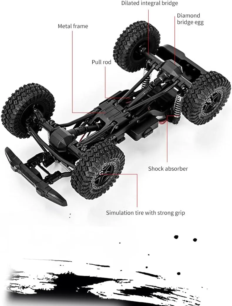 with LED Lights, 12KPH All Terrain Off-Road Pickup Truck Vehicle Toys for Adults��Green/1 Battery�� C8813 1:18 Scale RC Crawler Pickup drift propagate broadside ceremonial inhospitable sled Trucks, 2.4G 4WD RC Rock Crawler 