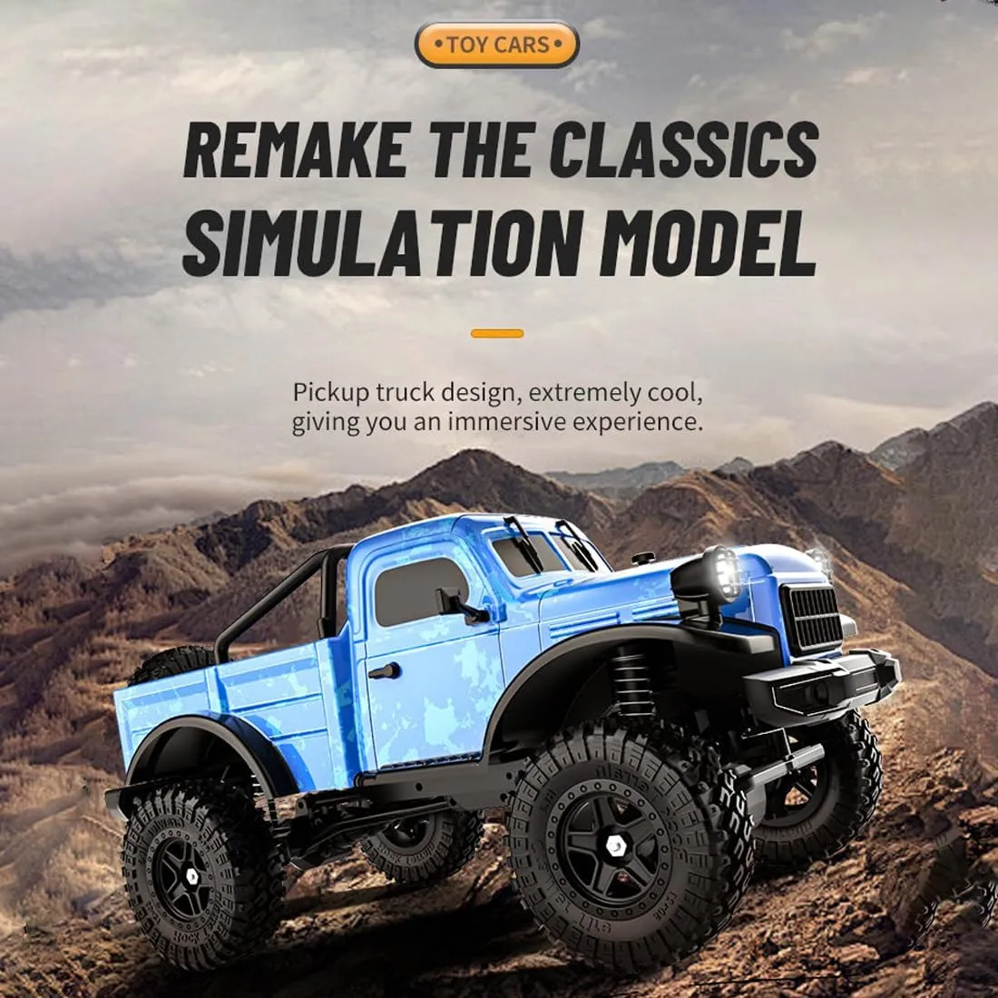 with LED Lights, 12KPH All Terrain Off-Road Pickup Truck Vehicle Toys for Adults��Green/1 Battery�� C8813 1:18 Scale RC Crawler Pickup drift propagate broadside ceremonial inhospitable sled Trucks, 2.4G 4WD RC Rock Crawler 