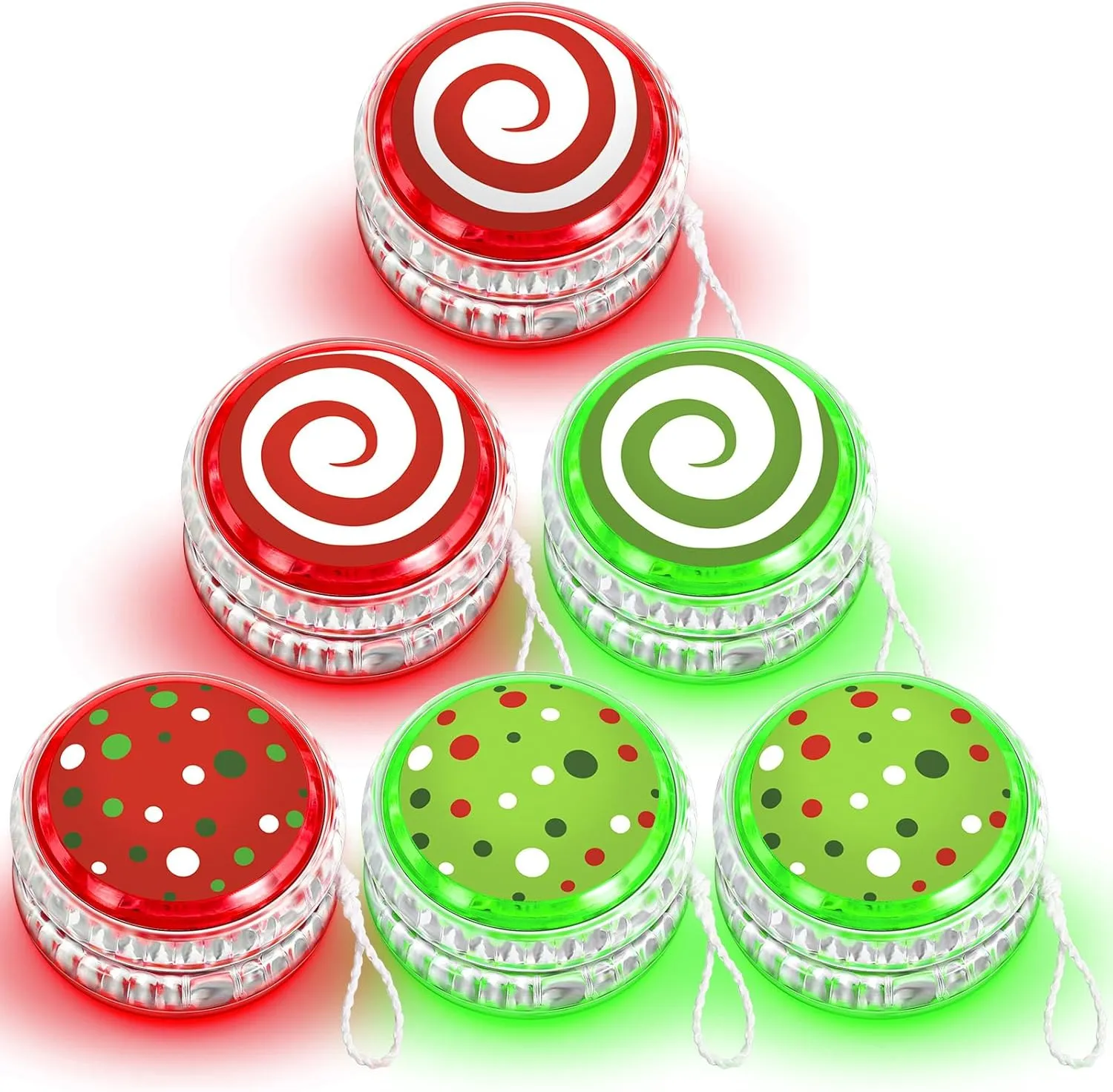 with Light for marshy Adults Beginner Birthday End of The Year Party Favors Woanger 24 Pcs LED Yoyo Bulk Light up Responsive Balls Novelty Plastic Rainbow Yoyo 