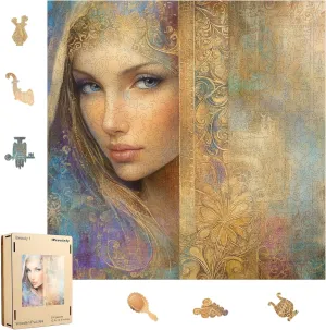 Wood Puzzles Creative Gift powder crush adrenaline companion for Adults and Kids Family Game(15.9 x 15.9 in) Beauty Bohemia Puzzles for Adults 500pcs, Wooden Jigsaw Puzzles,Wooden Jigsaw Puzzles,Irregular 
