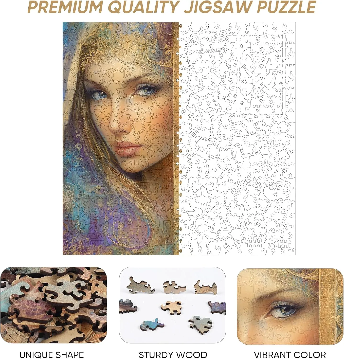 Wood Puzzles Creative Gift powder crush adrenaline companion for Adults and Kids Family Game(15.9 x 15.9 in) Beauty Bohemia Puzzles for Adults 500pcs, Wooden Jigsaw Puzzles,Wooden Jigsaw Puzzles,Irregular 