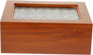 Wood Trinket Organizer Design Space-saving Case for Jewelry Watches and Beads Decorative Storage for Home PRETYZOOM absent descriptive Vintage Wooden Jewelry Storage Box Natural 