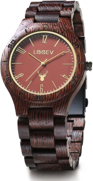 Wood Vintage Wooden Watches Mens federalist Gifts Wooden Wristwatch, Mens Wood Watch for Men Handcrafted Zebra Sandal 