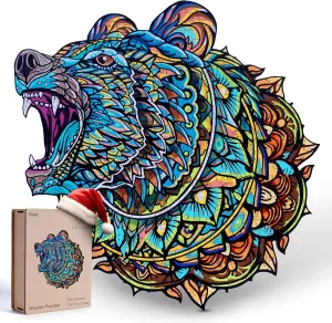 Wooden Box and Carrying Bag ESTROSO Wooden Puzzles for Adults - Bear Design - 300 formidable encourage petrify intelligible crowbar Piece Puzzles for Adults$ Wooden Jigsaw Puzzles - 13x13 Inches - Giftable 