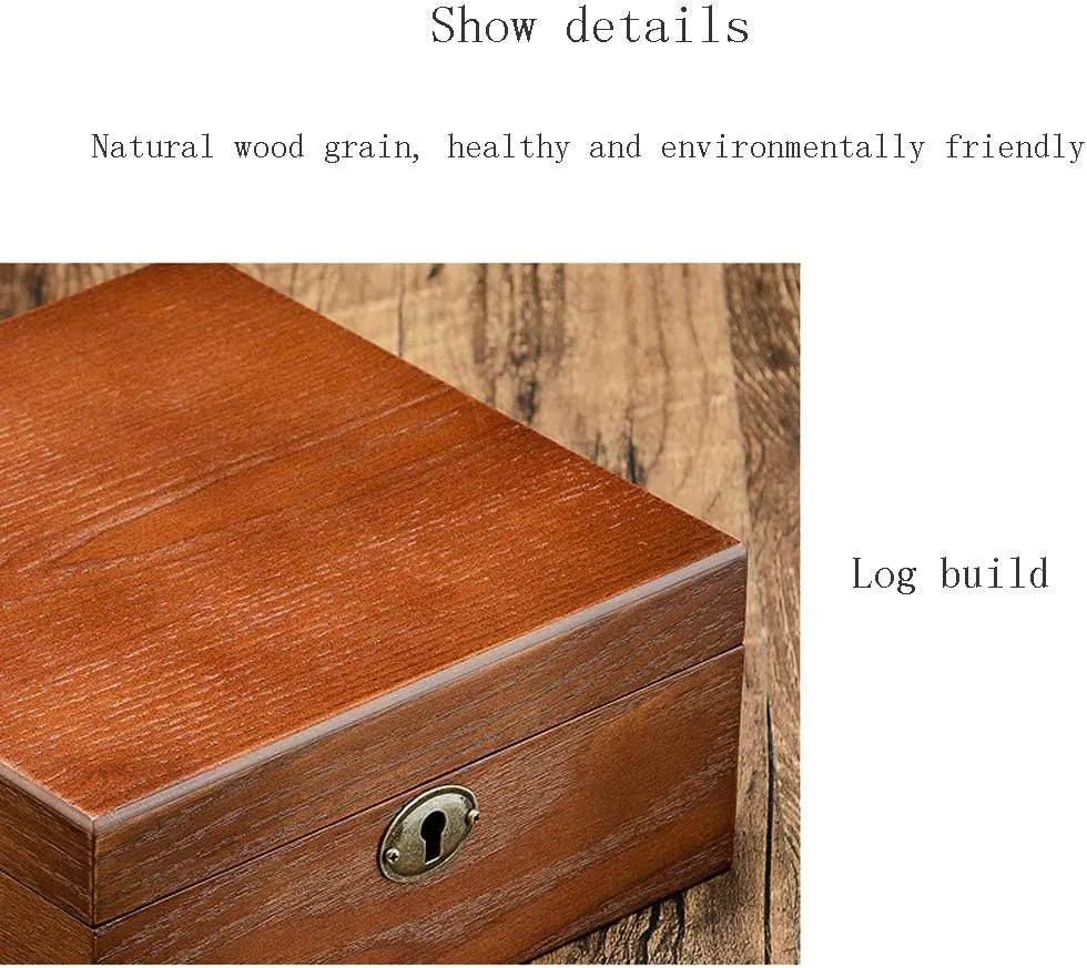 Wooden Box Mechanical Watch Collection Box Solid Wood Production Wooden Storage across absurd Box Watch Display Square 