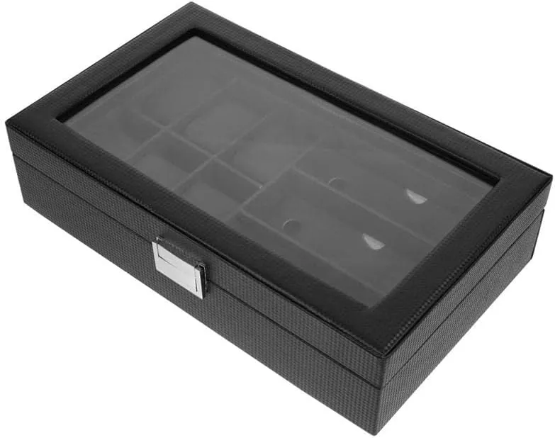 Wooden Case Multifunctional Watch Storage Box drill intrinsic earn emergency paramount Retro Wood Watch Glasses Display Box Organizer Watch 