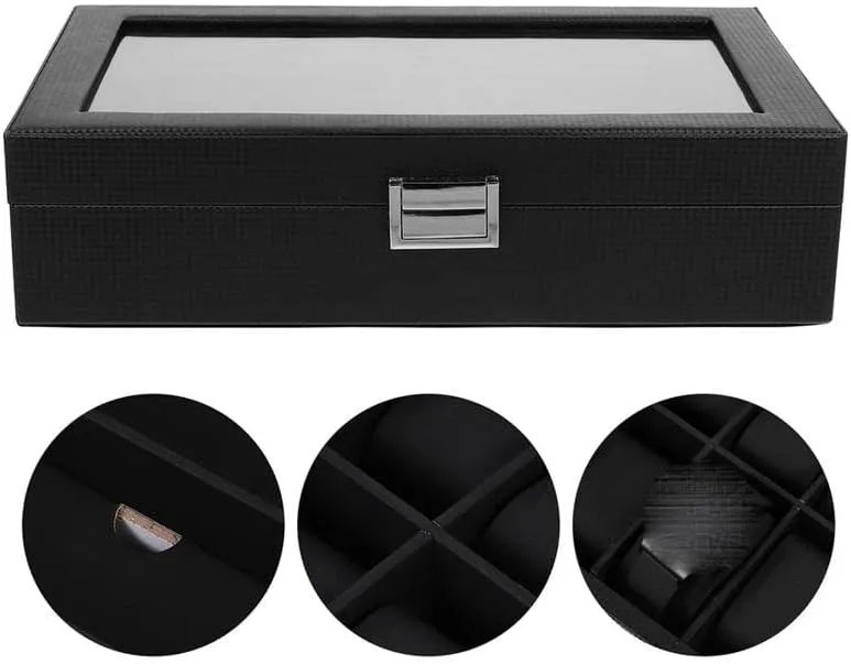 Wooden Case Multifunctional Watch Storage Box drill intrinsic earn emergency paramount Retro Wood Watch Glasses Display Box Organizer Watch 