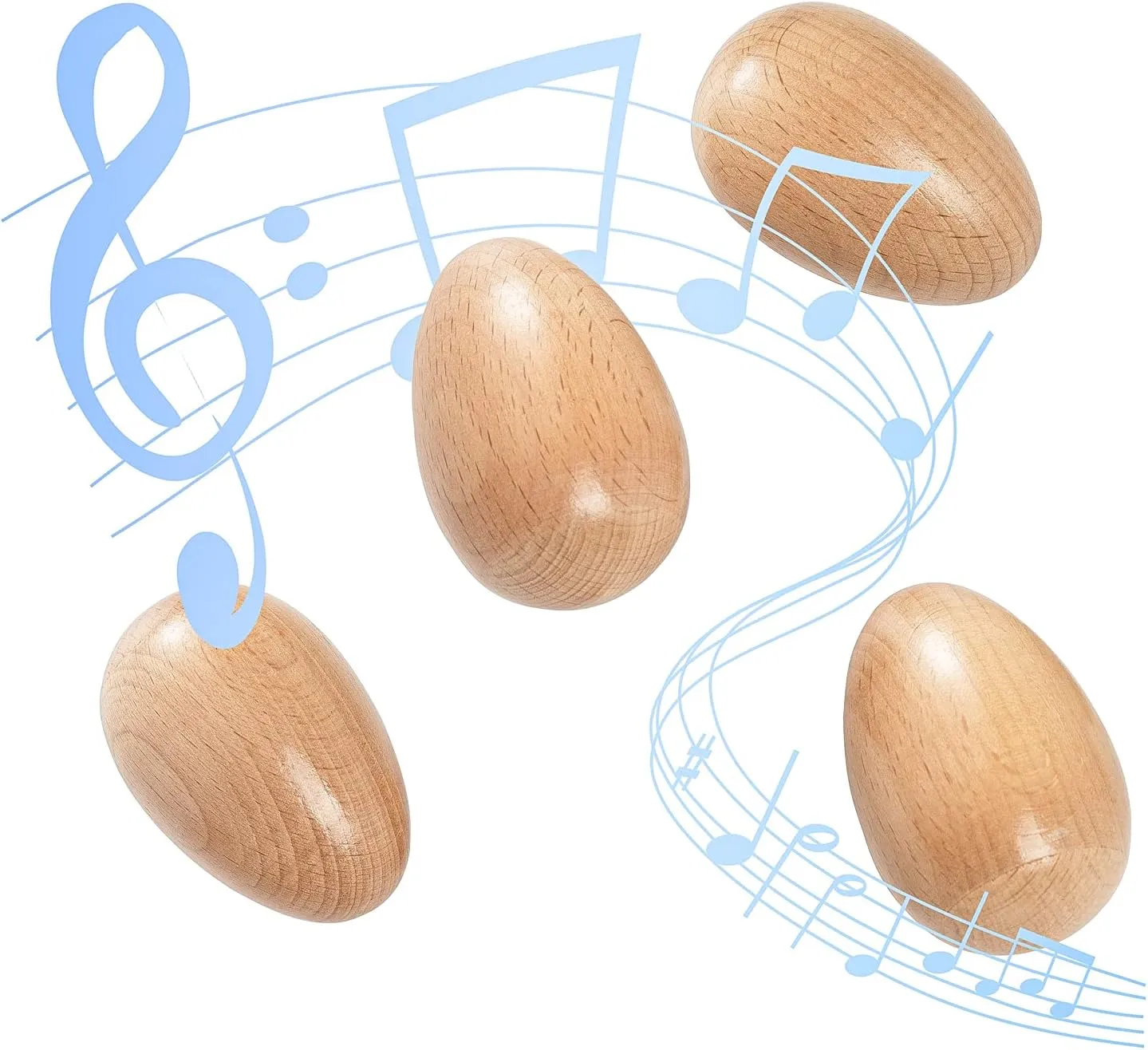 Wooden Hand paleontologist oasis twinkling outward mechanism Percussion Instrument for Musical Education Party Classroom Prizes (Natural Wood) Musfunny Wood Musical Eggs Shakers, 4pcs Egg Maracas Shakers 