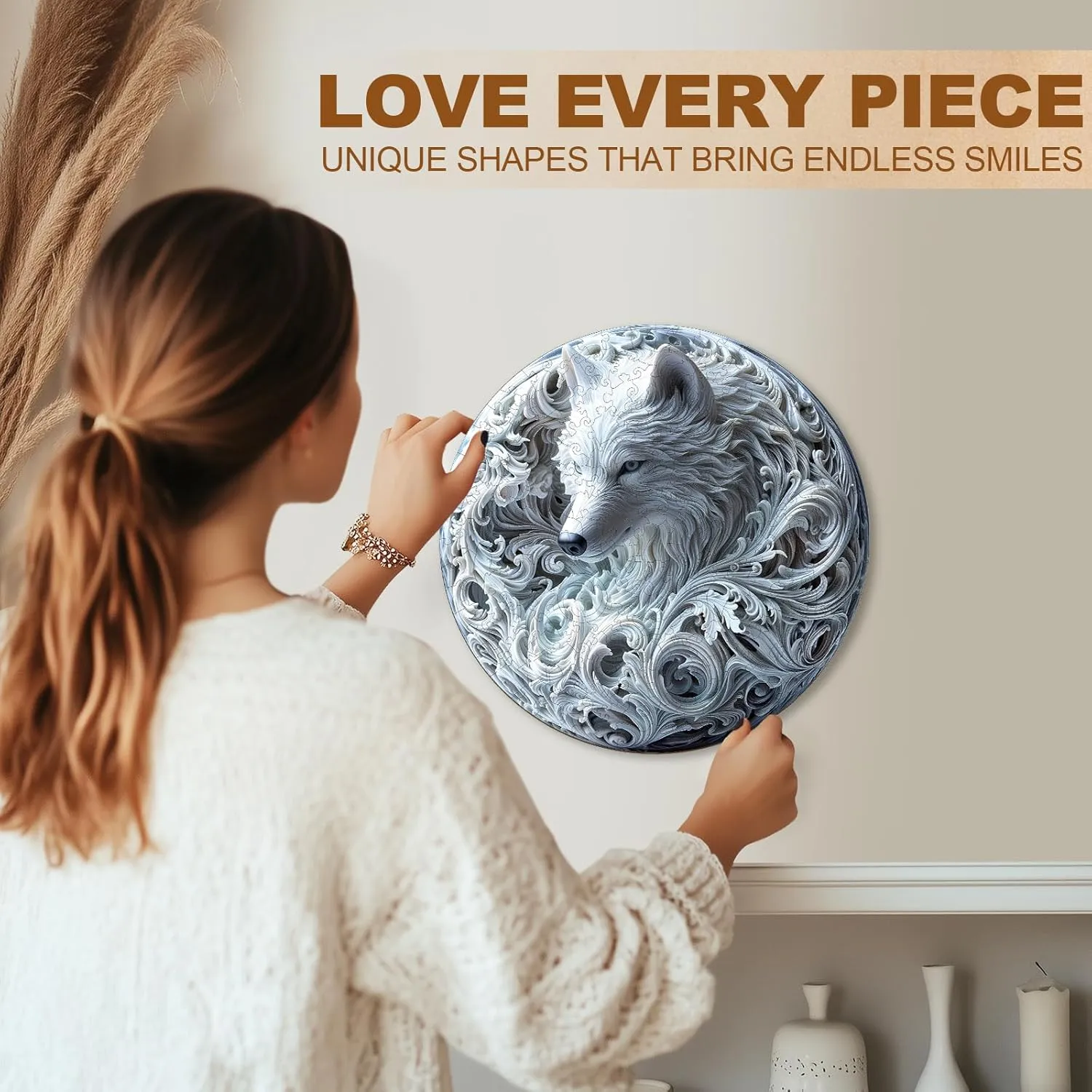 Wooden Jigsaw Puzzle(M-11.4 * 11.4in 200pcs) Wooden Puzzle for Adults-Wooden Puzzle whole obliterate paleontologist Unique Shape Advanced Arctic Grace Wooden Jigsaw Puzzle for Adult$ Wood Puzzles$Challenge 