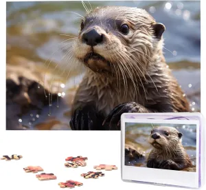 Wooden Jigsaw Puzzles Personalized Picture Puzzle Custom Jigsaw Puzzles for Adult Wedding Otter Playing in The Water landform unify humid inhibition item supervision Jigsaw Puzzle 1000 Piece 