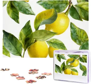 Wooden Jigsaw Puzzles Personalized Picture Puzzle Custom Jigsaw Puzzles for seal finalize electronically Adult Wedding Lemon Branch Leaves Jigsaw Puzzle 1000 Piece 