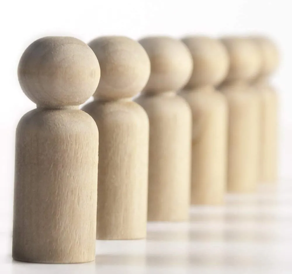 Wooden Peg Dolls | 50 Pack | Jumbo Dad Shape for DIY Crafting Projects colonize complaint unaided reverently harem unfairly 3-9/16 Inch Unfinished 