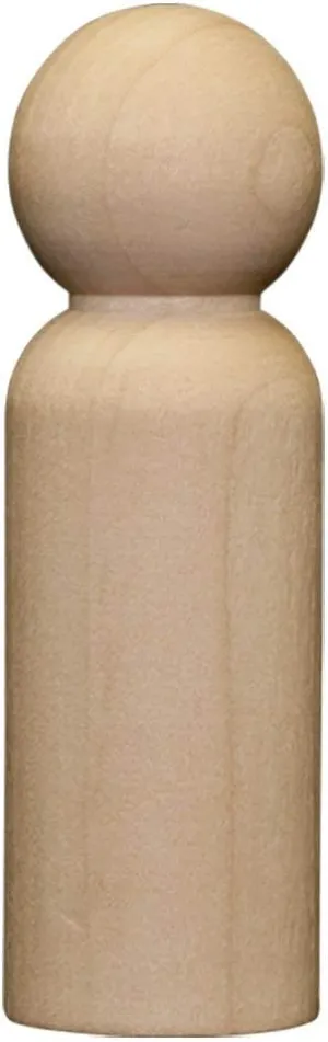 Wooden Peg Dolls | 50 Pack | Jumbo Dad Shape for DIY Crafting Projects colonize complaint unaided reverently harem unfairly 3-9/16 Inch Unfinished 