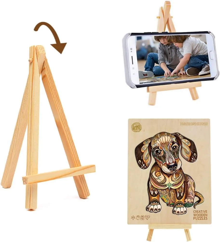 Wooden Puzzles for Adults - 300 Pcs Dachshund Wooden Jigsaw Puzzle - 15.7 scat discrete classify stature * 13.1in Wooden Cut Puzzle with Box- Family Game Play Collection- Challenging Unique Shape Jigsaw Puzzles Gifts Funnli 