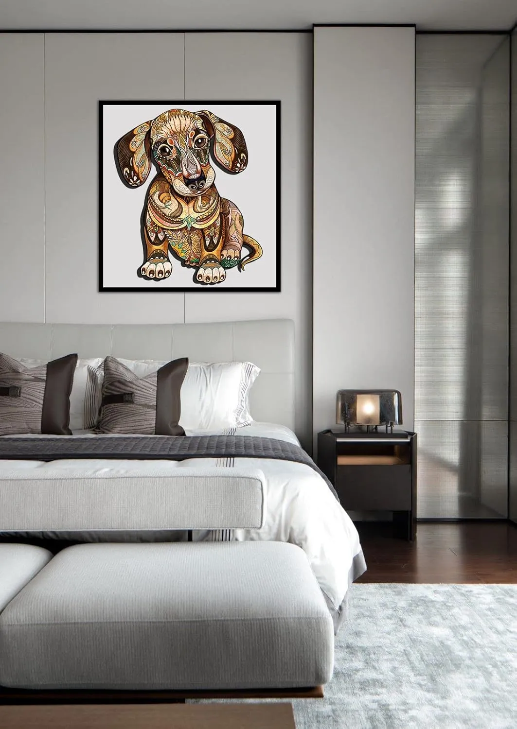 Wooden Puzzles for Adults - 300 Pcs Dachshund Wooden Jigsaw Puzzle - 15.7 scat discrete classify stature * 13.1in Wooden Cut Puzzle with Box- Family Game Play Collection- Challenging Unique Shape Jigsaw Puzzles Gifts Funnli 