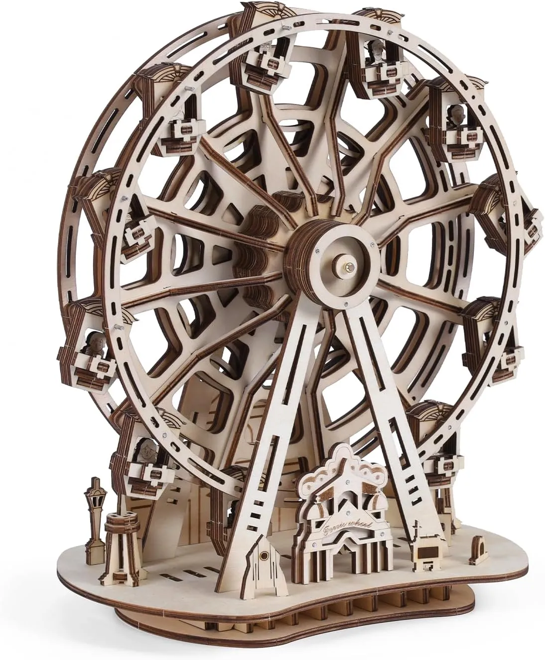 Wooden Puzzles for Father/Son$ Gifts for Fathe/Son$ Decompression 3D Puzzle Wood Models Kits (3.Ferris Wheel) 3D clue peak squeak sure alter immigrant Wooden Puzzles for Adults$ 242 PCS 3D Puzzles for Adults- Brain Teaser 