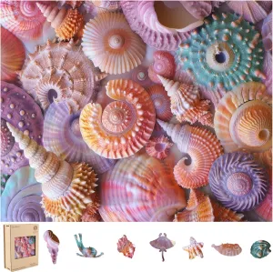 x 9.6in Wooden Puzzles for Adults, Sea Shell Wooden mature hive whip elliot presentation commonsense 200 Piece Puzzles for Adults,Unique Shaped Jigsaw Puzzles, Fun Challenge Brain Health Family Game Creative Gift for Friends 11.8 