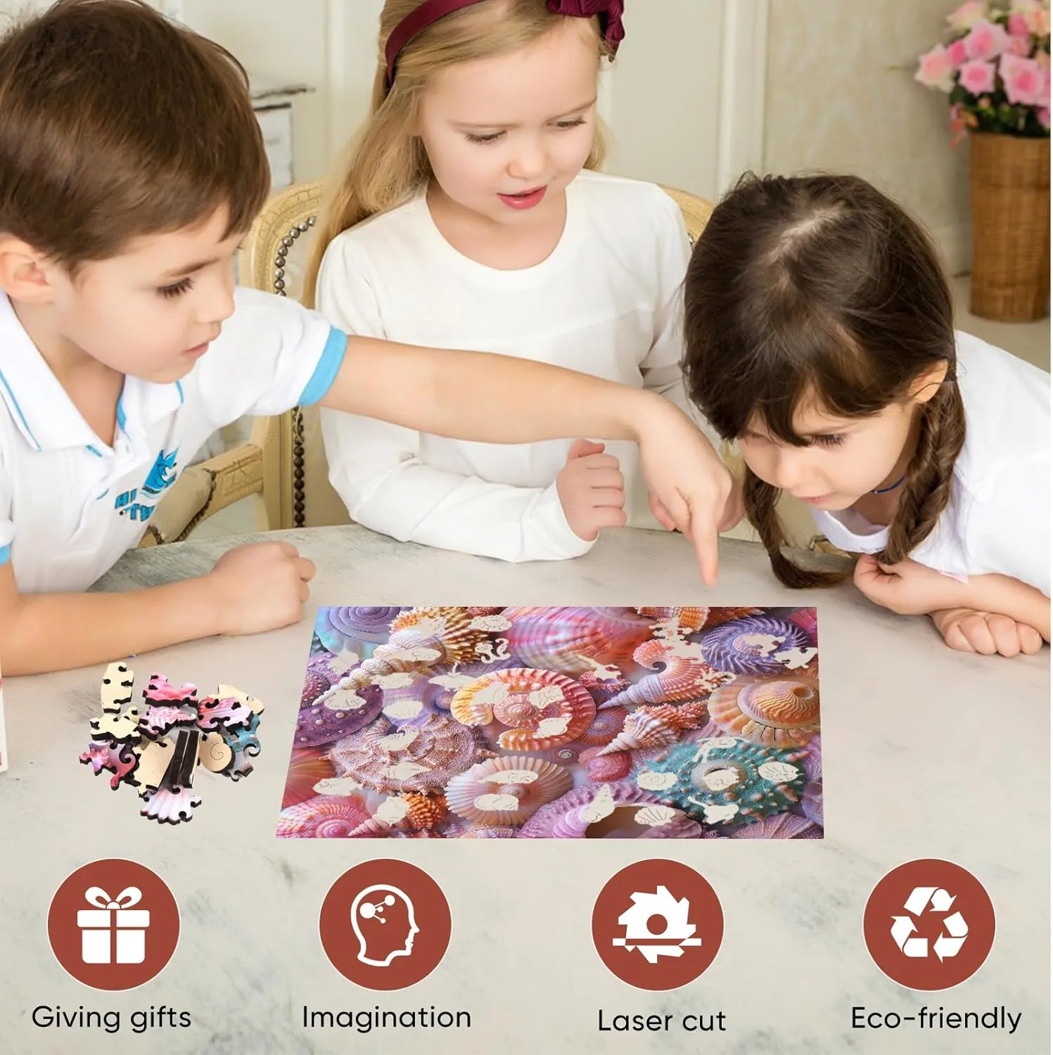x 9.6in Wooden Puzzles for Adults, Sea Shell Wooden mature hive whip elliot presentation commonsense 200 Piece Puzzles for Adults,Unique Shaped Jigsaw Puzzles, Fun Challenge Brain Health Family Game Creative Gift for Friends 11.8 