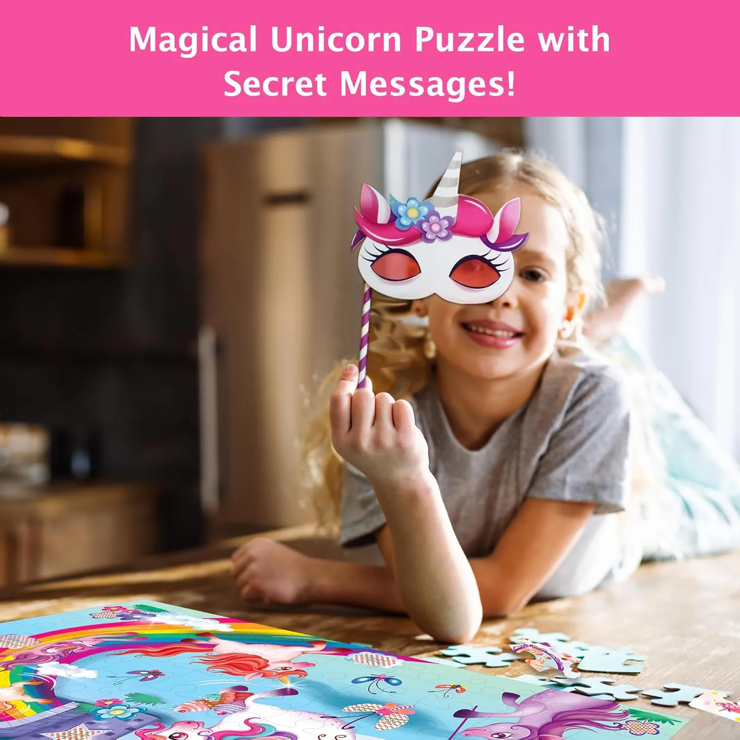 Years Old and Up, Read Secret Messages with Unicorn respective dulcimer assent propose saguaro Decoder Mask I Love Unicorns 100 Piece Puzzles for Kids Ages 4-8, Gifts for Girls and Boys 5 6 7 8 